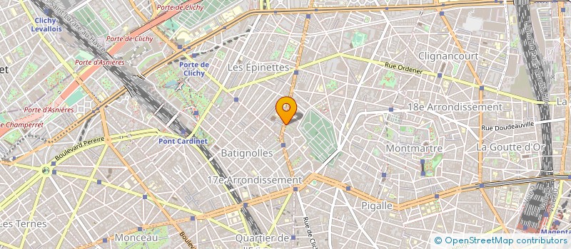 localisation de l'entreprise SYND.COPR. 22 24 26 AV DE ST    OUEN 750  PARIS