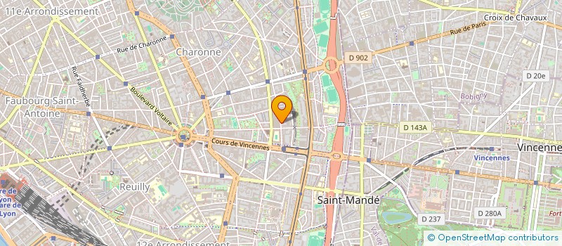 localisation de l'entreprise SYND.COPR. 22 24 RUE DES MARAICHERS REP  PARIS