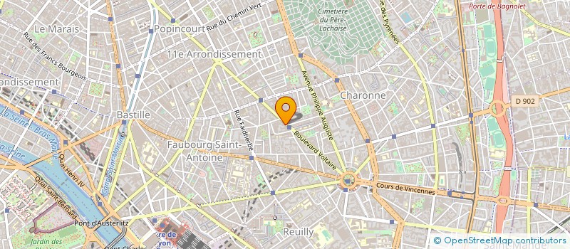 localisation de l'entreprise SYND.COPR. 224 BD VOLTAIRE 75011 PARIS R  PARIS
