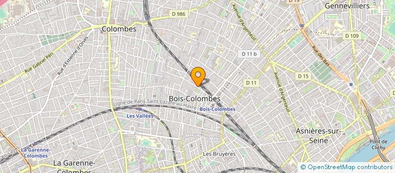 localisation de l'entreprise SYND.COPR. 22B RUE DU GAL LECLERC-  BOIS-COLOMBES