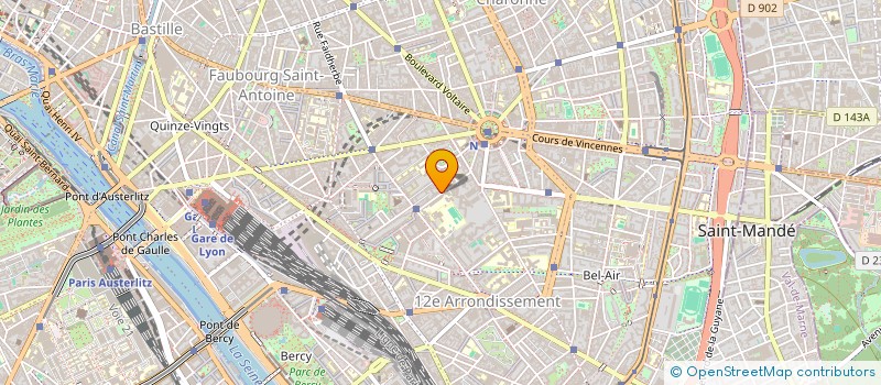 localisation de l'entreprise SYND.COPR. 23 A 27 R. DU SERGENT BAUCHAT  PARIS