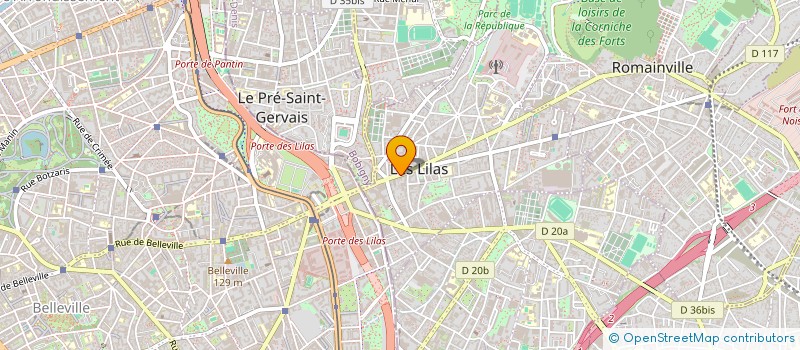 localisation de l'entreprise SYND.COPR. 23 R DU COMMANDANT ROLLAND à LES LILAS