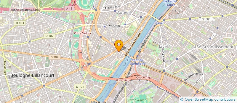 localisation de l'entreprise SYND.COPR. 23 RUE FANTIN LATOUR PARIS 16  PARIS