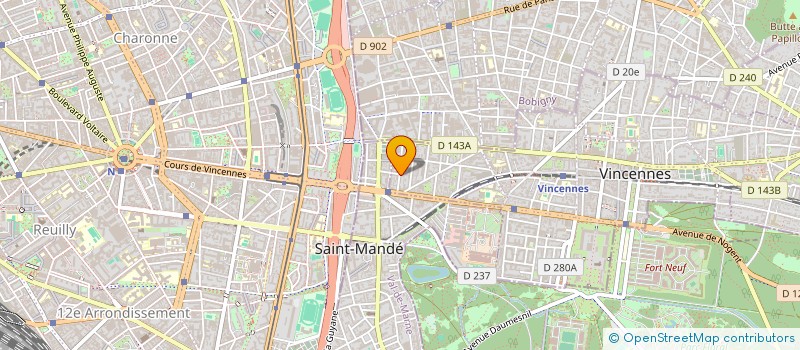 localisation de l'entreprise SYND.COPR. 24 26 R CELINE ROBERT à VINCENNES