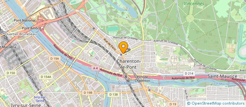 localisation de l'entreprise SYND.COPR. 24 RUE DE VERDUN 94  CHAMPIGN  CHARENTON-LE-PONT