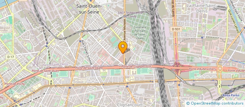 localisation de l'entreprise SYND.COPR. 24 RUE VOLTAIRE 93 ST OUEN RE à SAINT-OUEN-SUR-SEINE