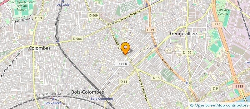 localisation de l'entreprise SYND.COPR. 245-249 AV ARGENTEUIL 92 BOIS à BOIS-COLOMBES