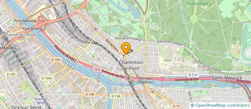 localisation de l'entreprise SYND.COPR. 248 BD VOLTAIRE 75011 PARIS R à CHARENTON-LE-PONT
