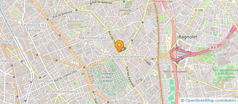 localisation de l'entreprise SYND COPR 249 B RUE DES PYRENEES  PARIS