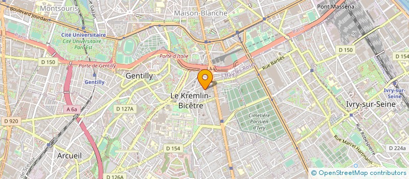 localisation de l'entreprise SYND.COPR. 25 AV DU GENERAL     LECLERC  LE KREMLIN-BICETRE