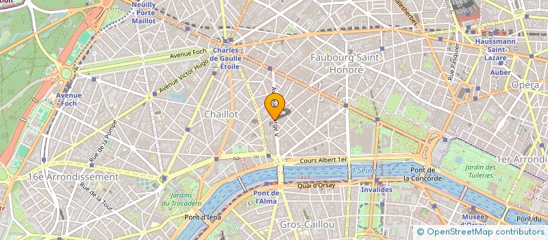 localisation de l'entreprise SYND COPR 25 AV GEORGE V PARIS 8  PARIS
