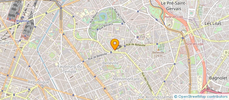 localisation de l'entreprise SYND.COPR. 25 B RUE CLAVEL 75019 PARIS R  PARIS