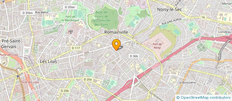 localisation de l'entreprise SYND COPR 25 BD EMILE GENEVOIX à ROMAINVILLE