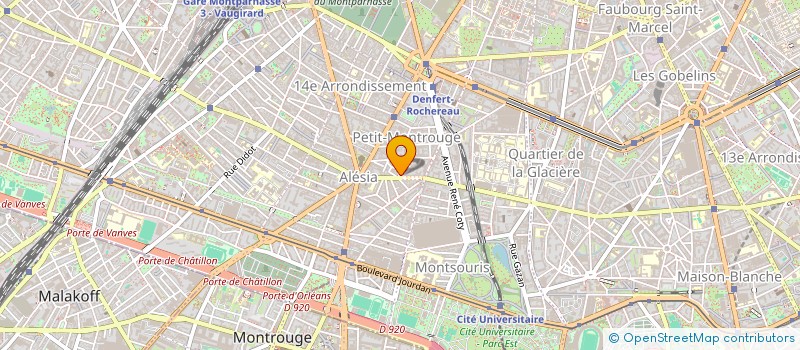 localisation de l'entreprise SYND COPR 25 R MONTBRUN 75114  PARIS