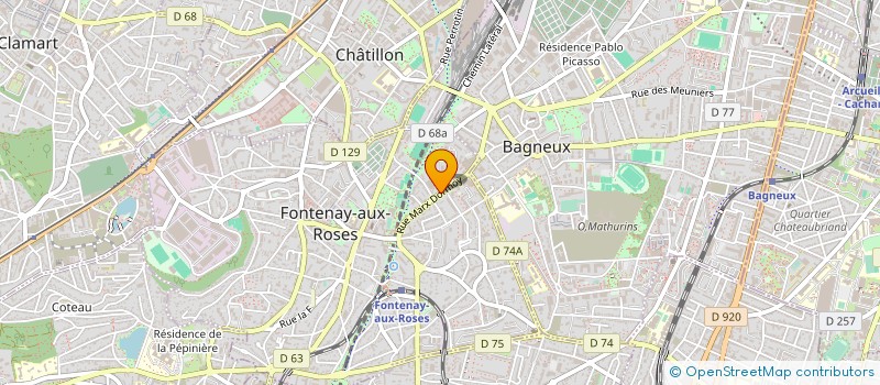 localisation de l'entreprise SYND.COPR. 25 RUE MARX DORMOY   FONTENAY à FONTENAY-AUX-ROSES