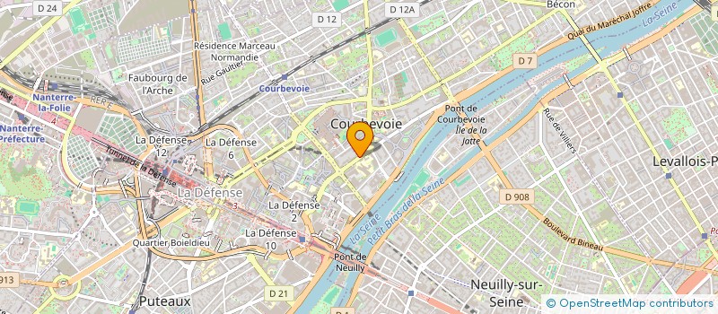 localisation de l'entreprise SYND.COPR. 25 RUE VICTOR HUGO 92 COURB à COURBEVOIE
