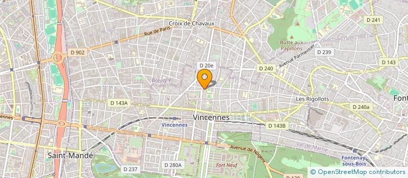 localisation de l'entreprise SYND.COPR. 26 AU 30 RUE DIDEROT 94 VINCE à VINCENNES