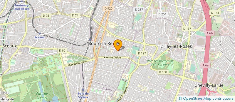 localisation de l'entreprise SYND.COPR. 26 B BD CARNOT 92    BOULOGNE à BOURG-LA-REINE