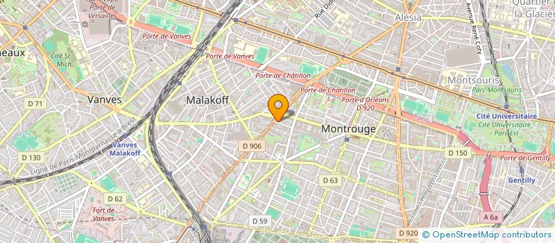 localisation de l'entreprise SYND COPR 26 R MARIE DEBOS 92 MONTROUGE  MONTROUGE