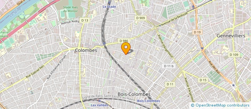 localisation de l'entreprise SYND.COPR. 267 RUE GABRIEL PERI 92 COLOM à COLOMBES