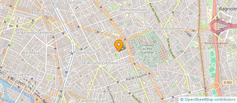 localisation de l'entreprise SYND.COPR. 28-30 RUE MERLIN PARIS 11 REP  PARIS
