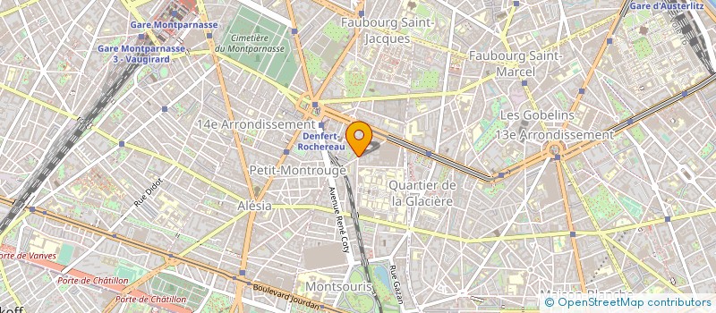 localisation de l'entreprise SYND.COPR. 28 34 R DAREAU 7 9   RUE E DU  PARIS