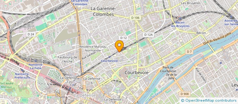 localisation de l'entreprise SYND.COPR. 28 RUE EUGENE CARRON 92 COURB à COURBEVOIE