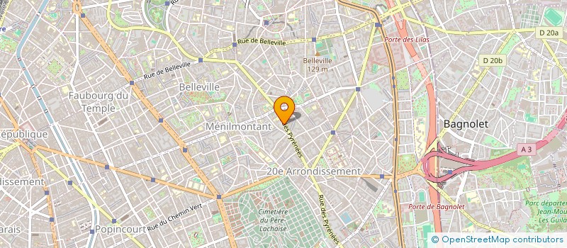 localisation de l'entreprise SYND.COPR. 283 RUE DES PYRENEES 75020 PA  PARIS