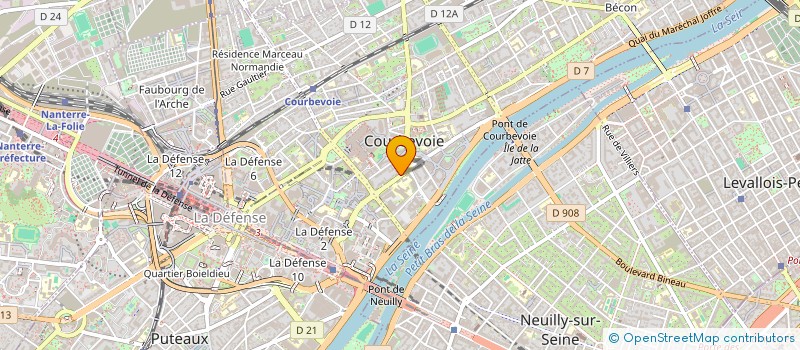 localisation de l'entreprise SYND.COPR. 29 33 RUE VICTOR HUGO 92 COUR à COURBEVOIE