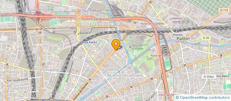 localisation de l'entreprise SYND.COPR. 29 R DE L'ARGONNE    PARIS 19  PARIS