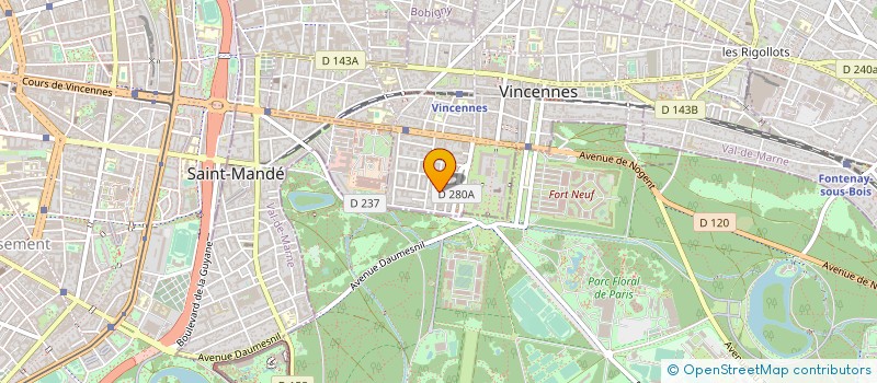localisation de l'entreprise SYND.COPR. 29 RUE ANATOLE FRANCE 94 VINC à VINCENNES
