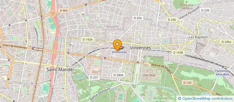 localisation de l'entreprise SYND.COPR. 29 RUE D ESTIENNE D ORVES 94 à VINCENNES