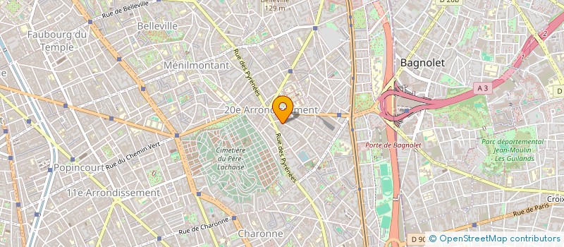 localisation de l'entreprise SYND.COPR. 3 5 PL EMILE LANDRIN 75020 PA  PARIS