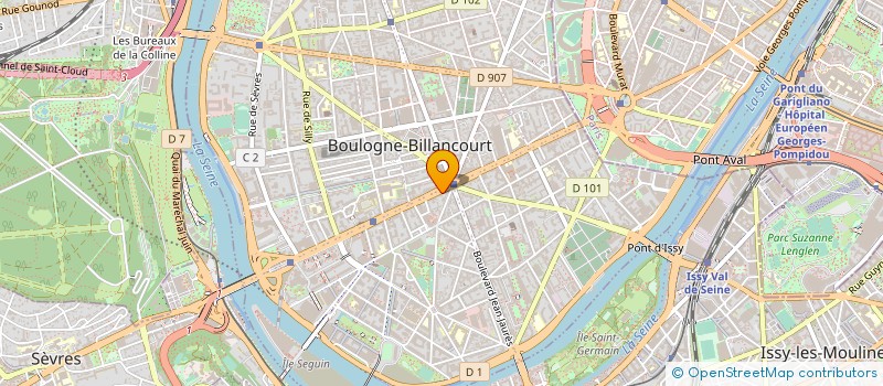localisation de l'entreprise SYND.COPR. 3 AV GAL LECLERC BOULOGNE REP  BOULOGNE-BILLANCOURT