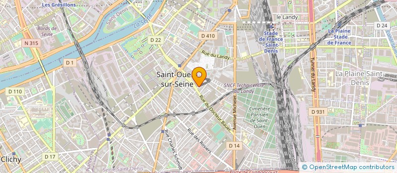 localisation de l'entreprise SYND COPR 3 RUE CLAUDE MONET 93 à SAINT-OUEN-SUR-SEINE