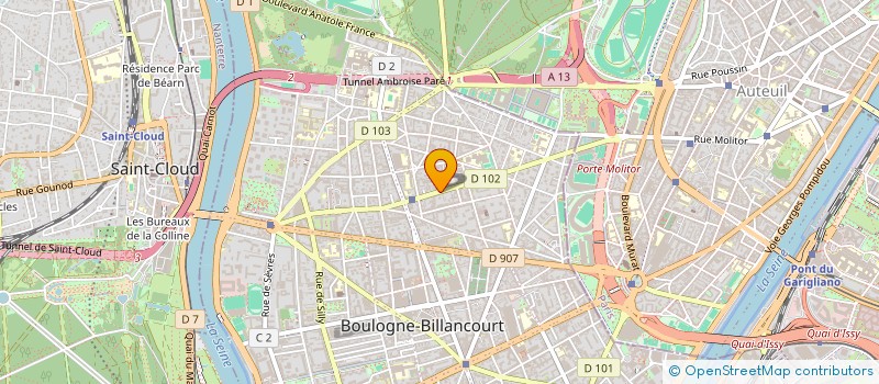 localisation de l'entreprise SYND.COPR. 3 RUE DE BILLANCOURT 92 BOULO à BOULOGNE-BILLANCOURT