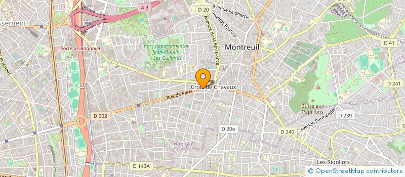 localisation de l'entreprise SYND COPR 3 RUE WASHINGTON  MONTREUIL