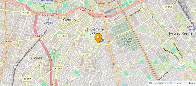 localisation de l'entreprise SYND.COPR. 30 - 32 AV. EUGENE THOMAS  LE KREMLIN-BICETRE