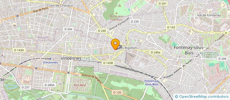 localisation de l'entreprise SYND.COPR 30-32 AV P. DEROULEDE à VINCENNES