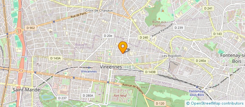 localisation de l'entreprise SYND COPR 30-32 R CHARLES SILVESTRI à VINCENNES