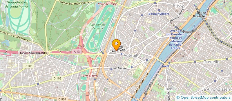 localisation de l'entreprise SYND COPR 30 34 RUE POUSSIN PARIS 16 REP  PARIS