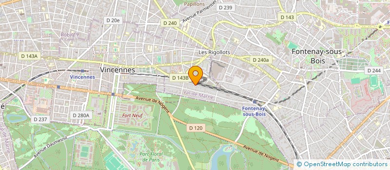 localisation de l'entreprise SYND.COPR. 30 AV DU CHATEAU 94  VINCENNE à FONTENAY-SOUS-BOIS