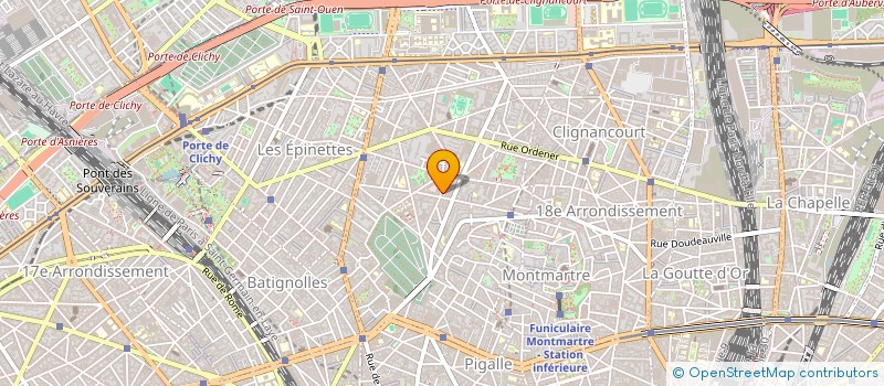 localisation de l'entreprise SYND.COPR. 30 R EUGENE CARRIERE 75018 PA  PARIS