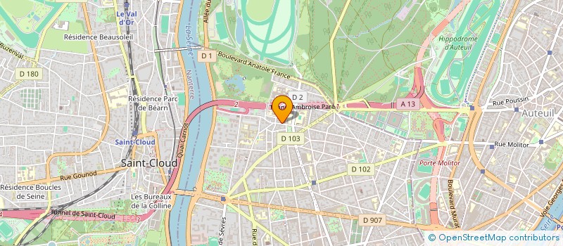 localisation de l'entreprise SYND.COPR. 30 RUE DE LA ROCHEFOUCAULD 92 à BOULOGNE-BILLANCOURT