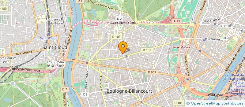 localisation de l'entreprise SYND.COPR. 32 BIS BD JEAN JAURES 92 BOUL à BOULOGNE-BILLANCOURT