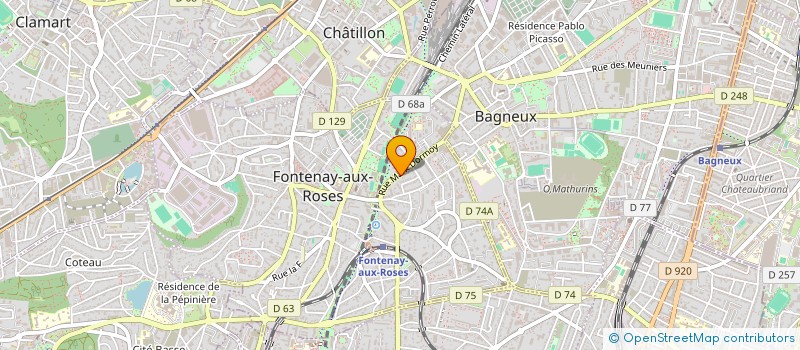 localisation de l'entreprise SYND.COPR. 32B RUE MARX DORMOY  92 FONTE à FONTENAY-AUX-ROSES