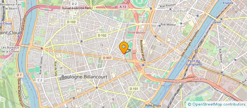 localisation de l'entreprise SYND.COPR. 33 R LA TOURELLE 92 BOULOGNE à BOULOGNE-BILLANCOURT