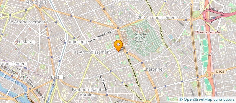 localisation de l'entreprise SYND.COPR. 34 36 R FOLIE REGNAULT PARIS  PARIS