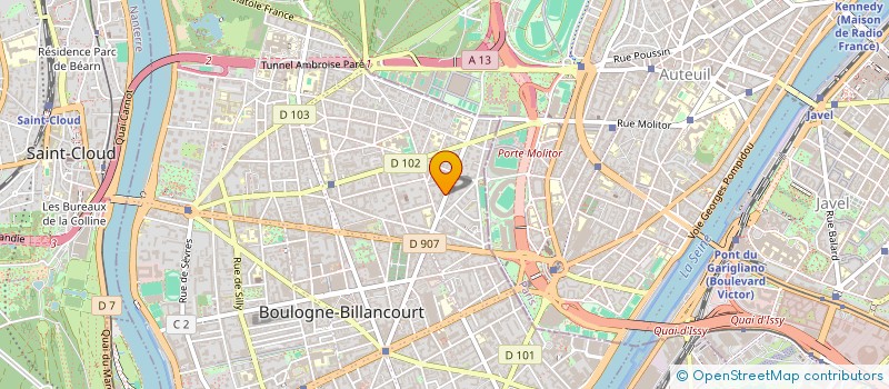 localisation de l'entreprise SYND.COPR. 34 AV ROBERT SCHUMANN 92 BOUL à BOULOGNE-BILLANCOURT