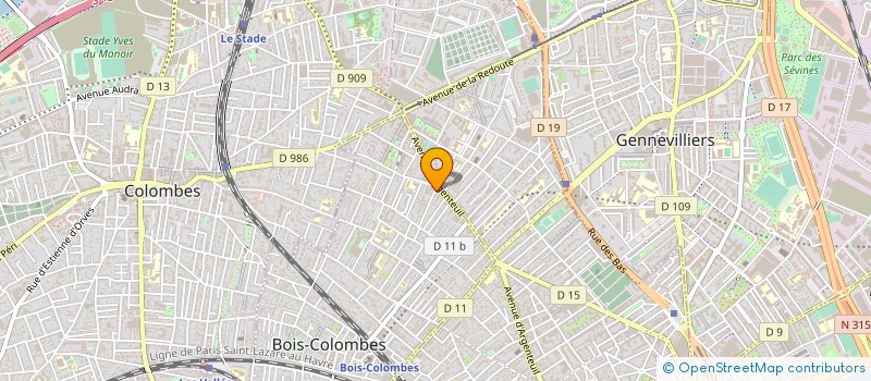 localisation de l'entreprise SYND.COPR. 35 AV LE MIGNON à BOIS-COLOMBES